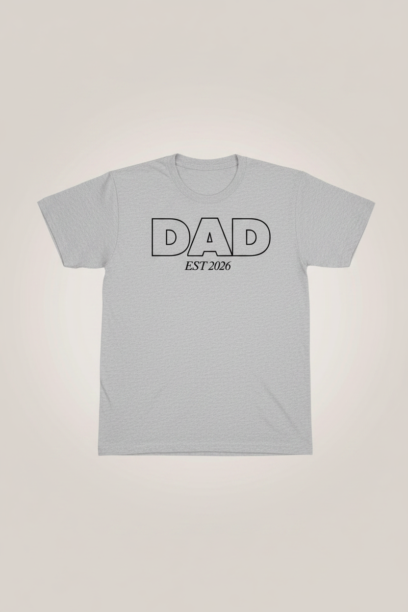 Dad – Est. 2026 T-Shirt (Grey)