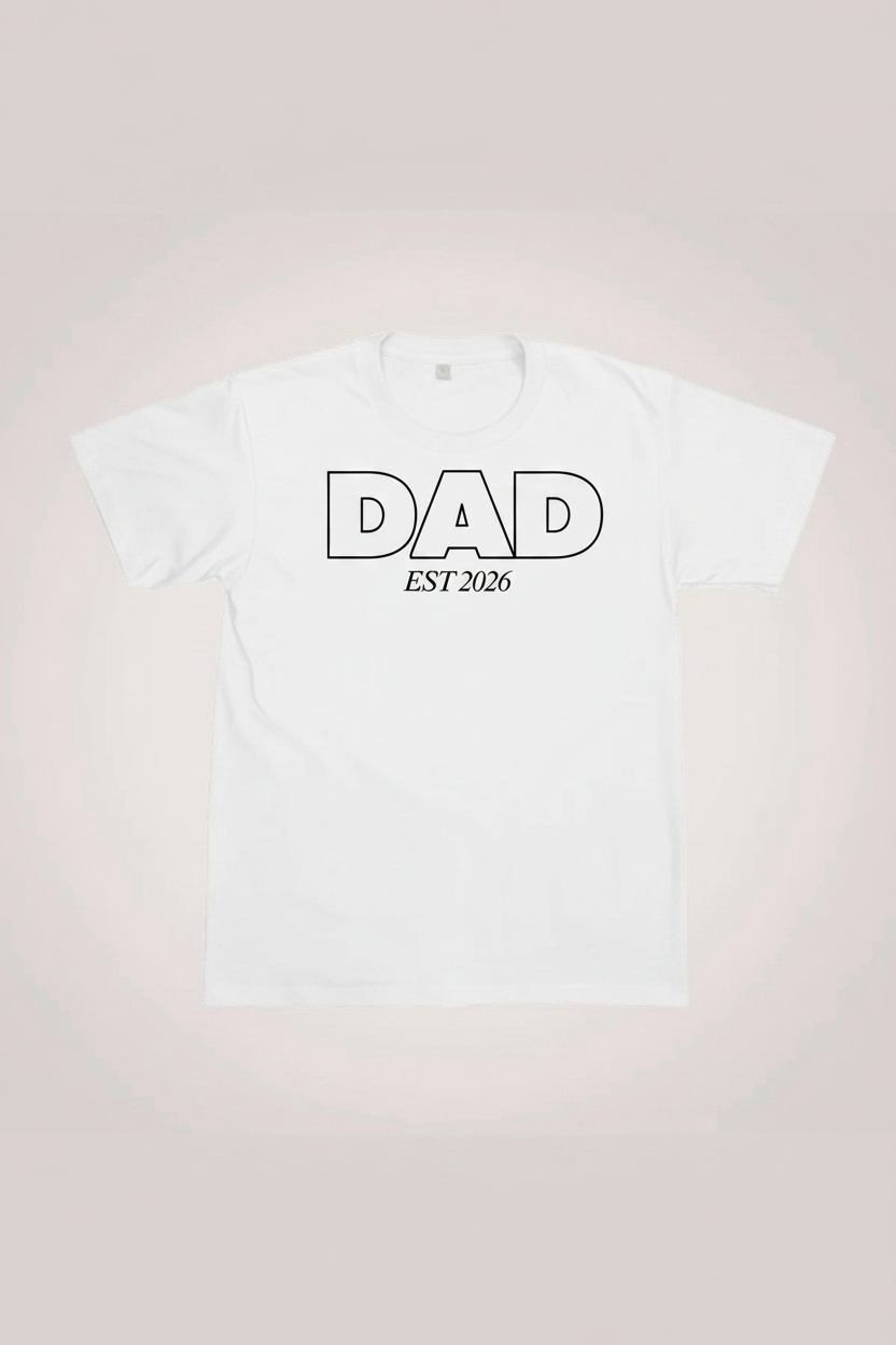 Dad – Est. 2026 T-Shirt (White)