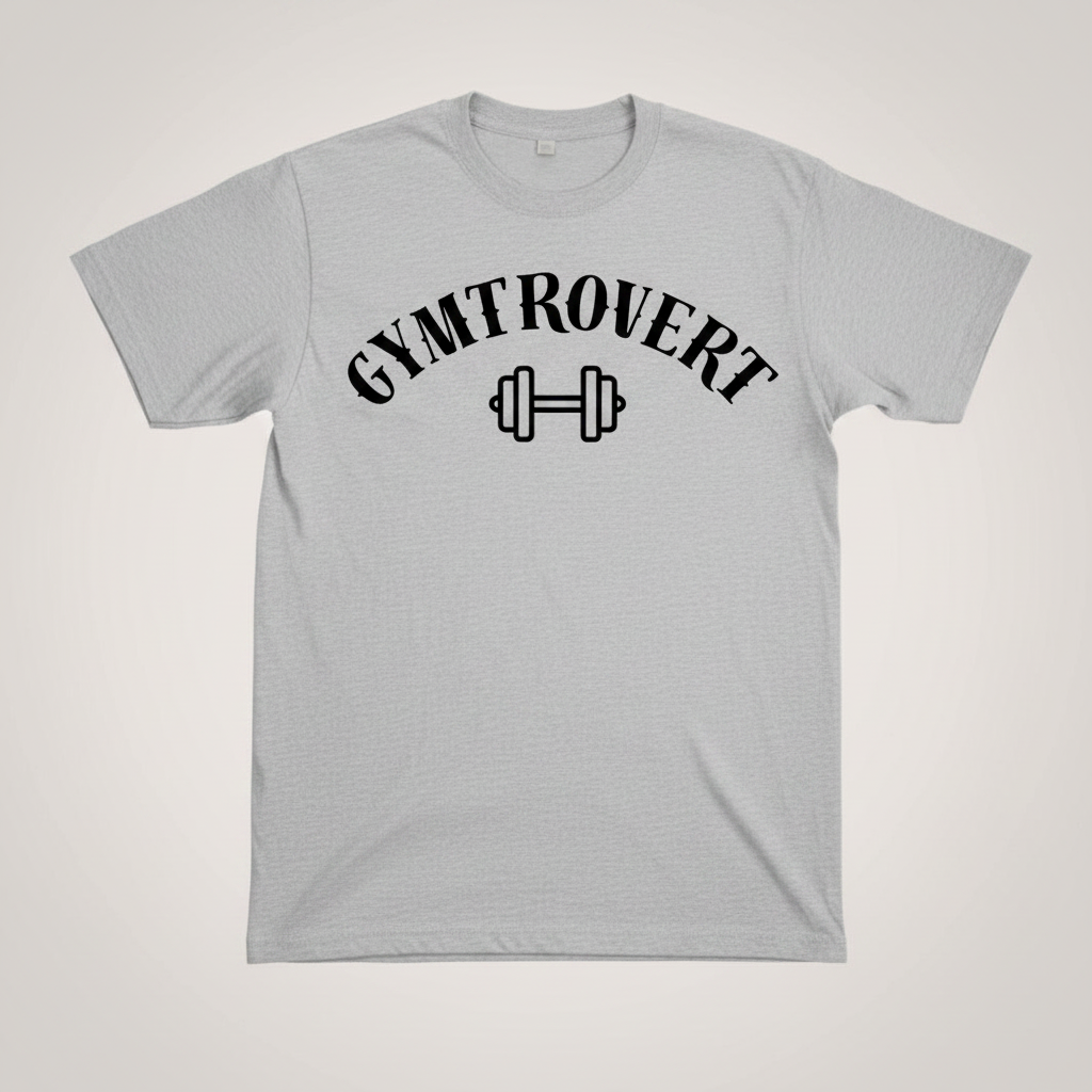GYMTROVERT T-SHIRT in Light Grey