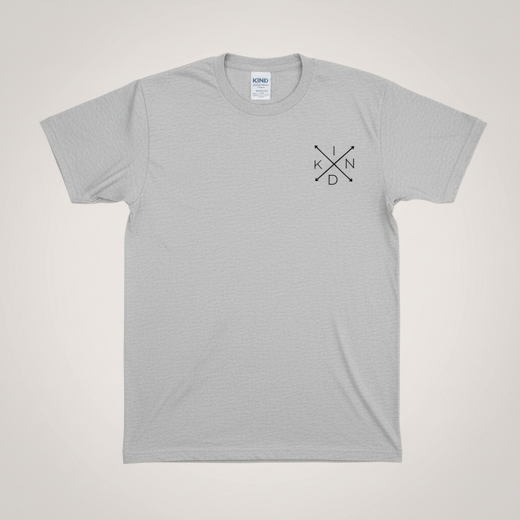 KIND T-SHIRT in Light Grey with Black Logo