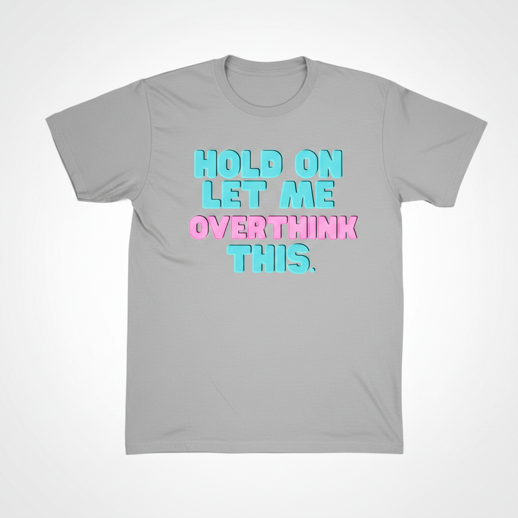 OVERTHINK T-SHIRT in Light Grey