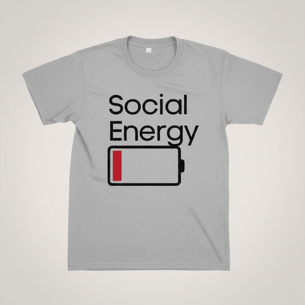 SOCIAL ENERGY T-SHIRT in Light Grey