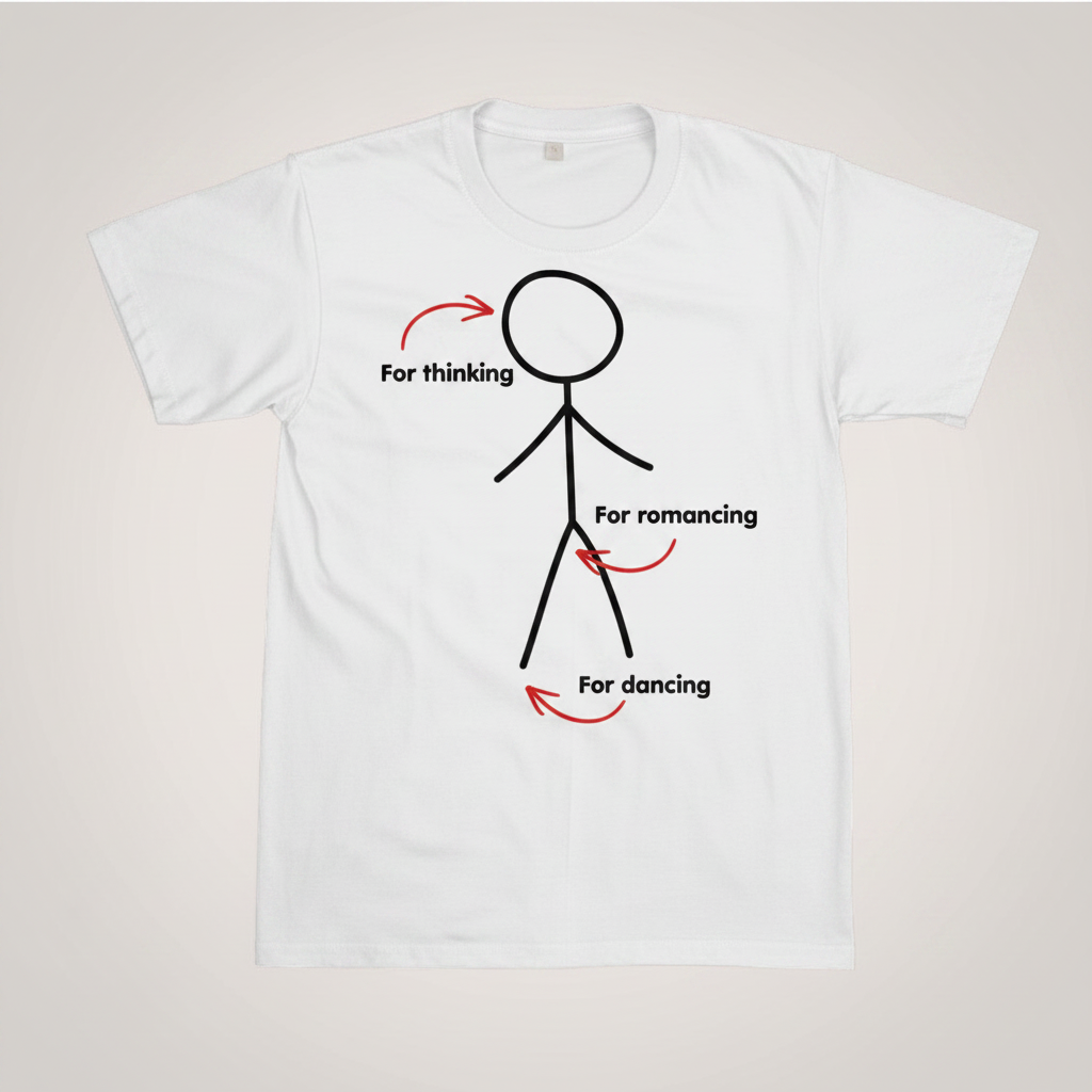 THINKING ROMANCING & DANCING T-SHIRT in White